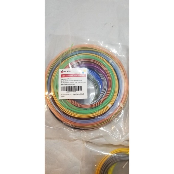 3D Printer Pen Filament 1.75mm PLA over 400 plus feet assortment colors open box - Picture 3 of 4